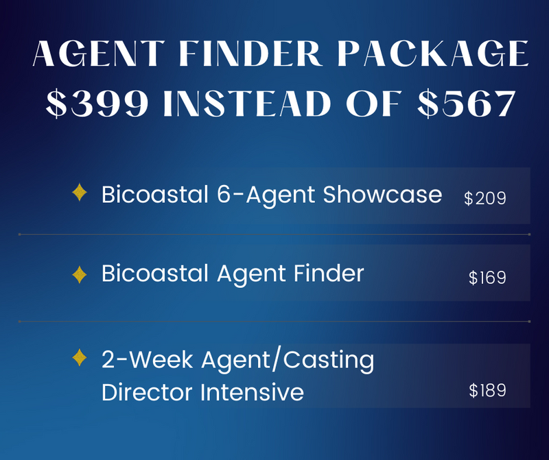 AGENT FINDER PACKAGE with 6-Agent/Manager Showcase, Agent Workshop & Bicoastal Agent Finder!